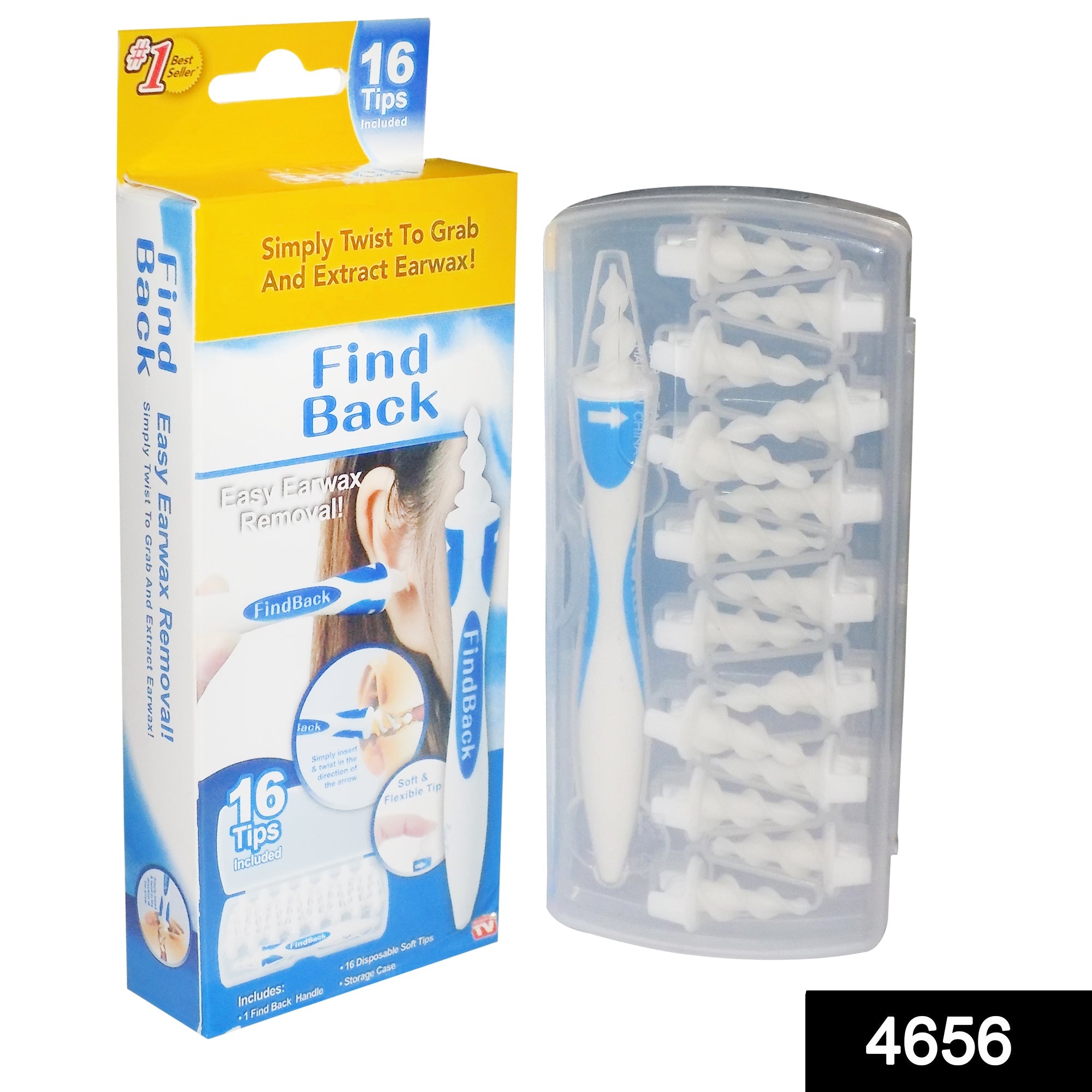 4656 Smart Swab Silicone Easy Earwax Removal with 16 Replacement Disposable Soft Tips/Ear Wax DeoDap 4656 Smart Swab Silicone Easy Earwax Removal with 16 Replacement Disposable Soft Tips/Ear Wax DeoDap